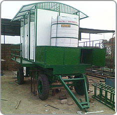 portable toilet van on rent