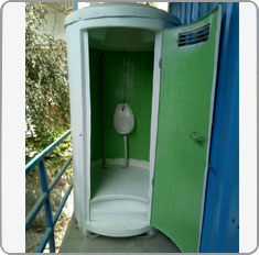 Portable toilet cabin in Gandhinagar, Bihar and  Hyderabad