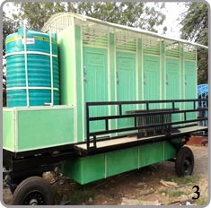 portable toilet dealers, mobile toilet van manufacturers Noida